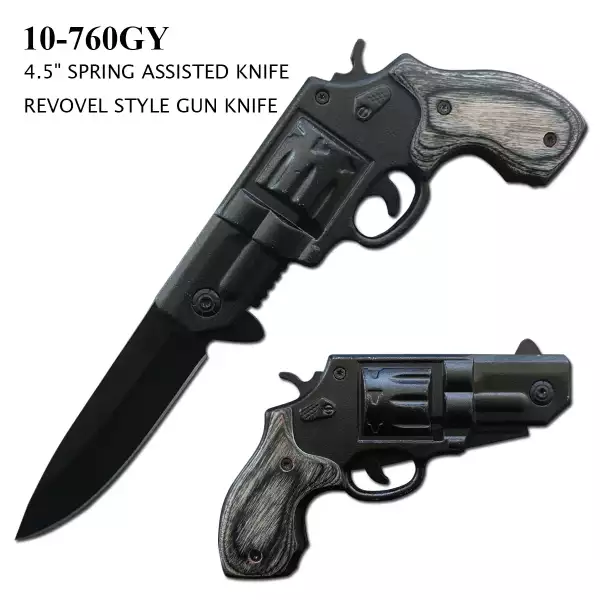 10-760GY - Revolver Style Gun Knife