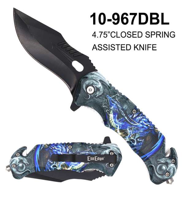 10-967DBL - 4.75" Spring Assisted Dragon Knife