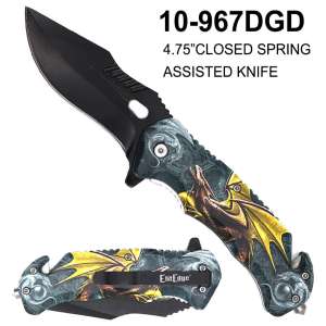 10-967DGD - 4.75" Spring Assisted Dragon Knife