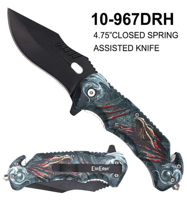 10-967DRH - 4.75" Spring Assisted Dragon Knife