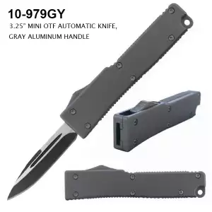 W10-979GY - 3.25" Mini OTF Knife Grey