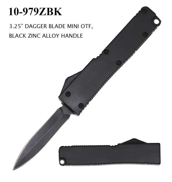10-979ZBK - 3.25" OTF Knife Black
