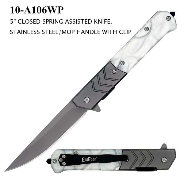10-A106WP - ElitEdge 5" Closed Spring Assisted Knife