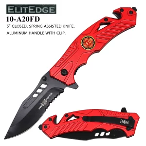 10-A20FD - ElitEdge 5" Spring Assisted Knife Firefighter