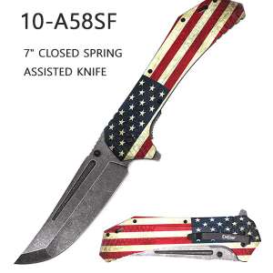 10-A58SF  7" Closed Spring Assisted Knife