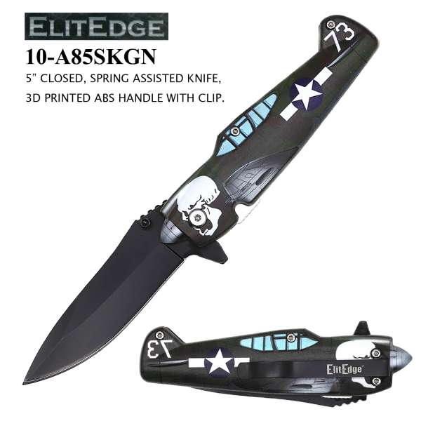 10-A85SKGN - ElitEdge Spring Assisted knife
