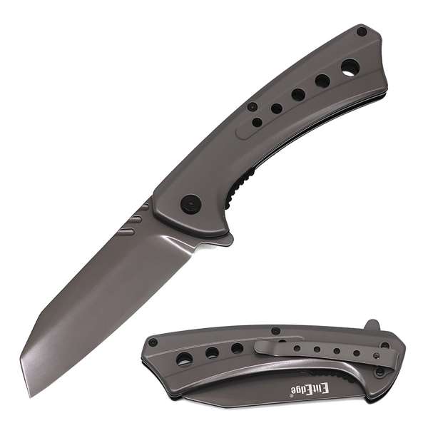 10-A88GY - ElitEdge Spring Assisted Knife Grey