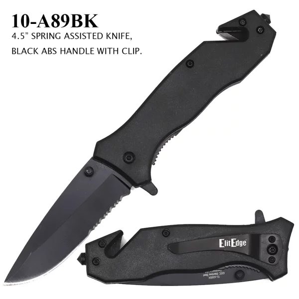 10-A89BK - ElitEdge 4.5" Spring Assisted Knife