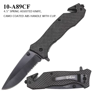 10-A89CF - ElitEdge 4.5" Spring Assisted Knife