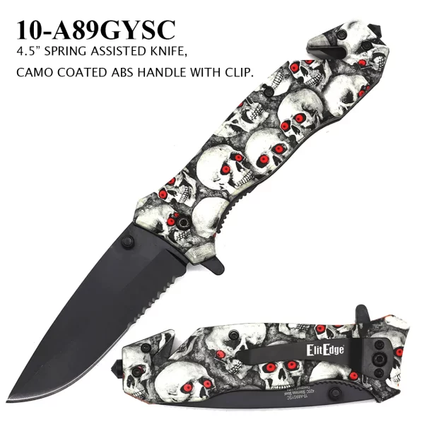 10-A89GYSC - ElitEdge 4.5" Spring Assisted Knife