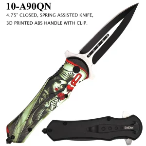 10-A90QN - ElitEdge Queen of Hearts Spring Assisted Knife
