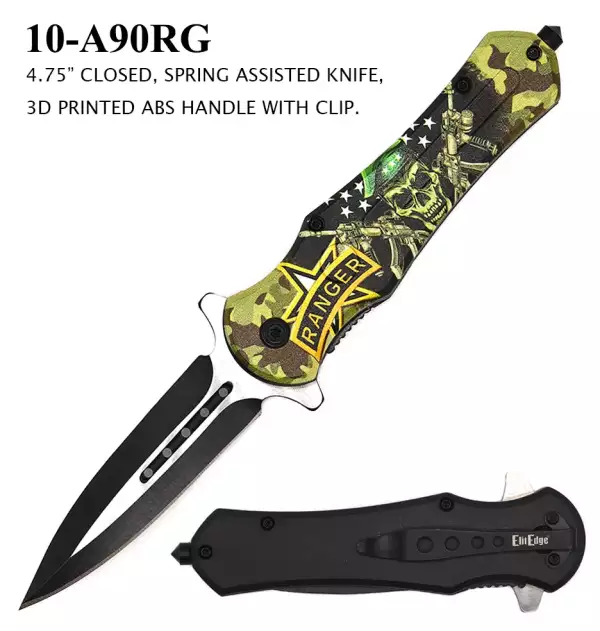10-A90RG - ElitEdge Spring Assisted Knife Ranger