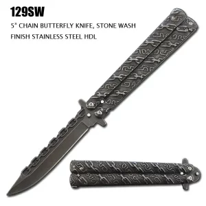 129SW - 5" Chain Butterfly Stone Wash