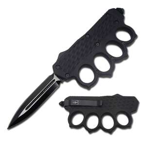 154BKDP - 5.5" OTF Trench Knife with Nylon Pouch