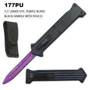 177PU - 5.5" Joker OTF Purple Blade Black Handle