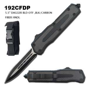 192CFDP - OTF Dagger Blade Carbon Fiber Handle