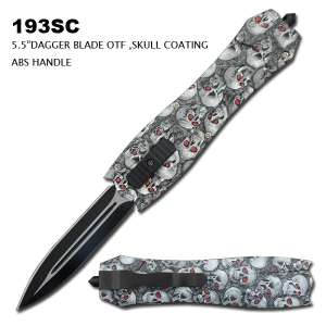 193SC - 5.5" Dagger Blade OTF Skulls