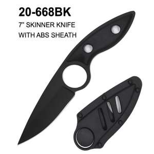 20-668BK - 7" Skinner Knife with Abs Sheath