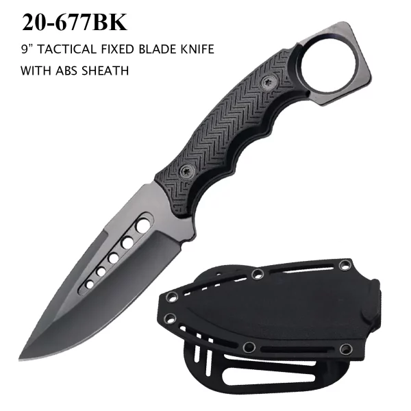 20-677BK -  9" Fixed Blade Knife