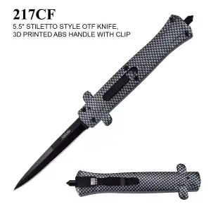 217CF - 5.5" Stiletto Style OTF Auto Knife
