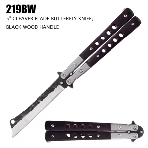 219BW - 5" Cleaver Style Blade Butterfly Knife