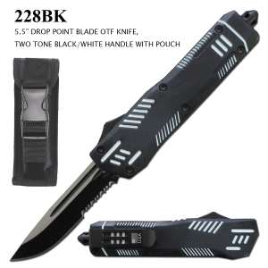 228BK - 5.5” Two Tone OTF Black/White