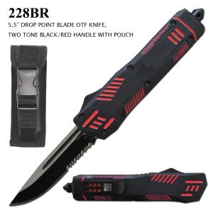 228BR - 5.5” Two Tone OTF Black/Red