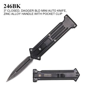 246BK - 3" Mini OTF Joker Style