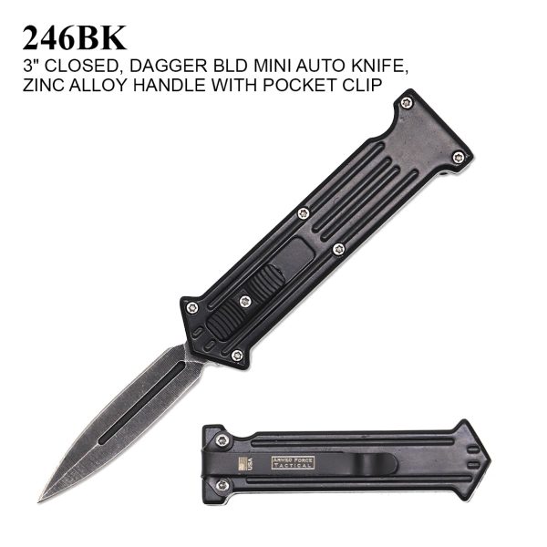 246BK - 3" Mini OTF Joker Style