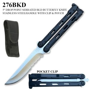276BKD - 5" Drop Point Blade Butterfly Knife