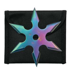 90-16C - 4" Throwing Star with Pouch Rainbow