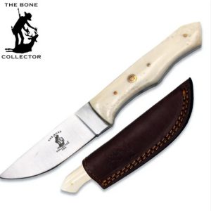 BC 884-WHBN - 8" Bone Collector Fixed Blade Hunting Knife with Leather Sheath
