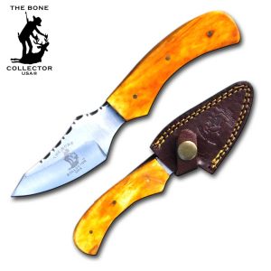 BC 852 - 6.5"  Bone Collector Yellow Bone Handle