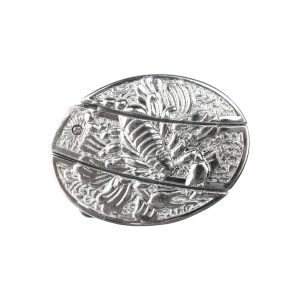BK 07S - Silver Scorpion Belt Buckle Knife