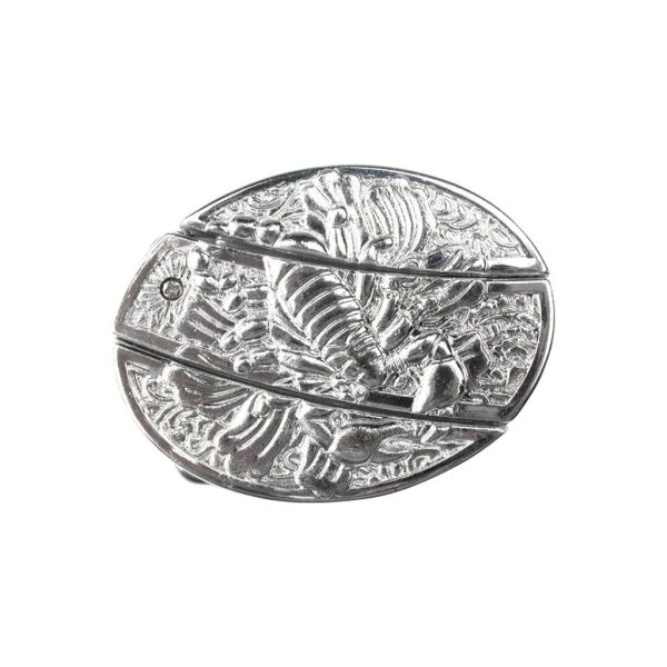 BK 07S - Silver Scorpion Belt Buckle Knife