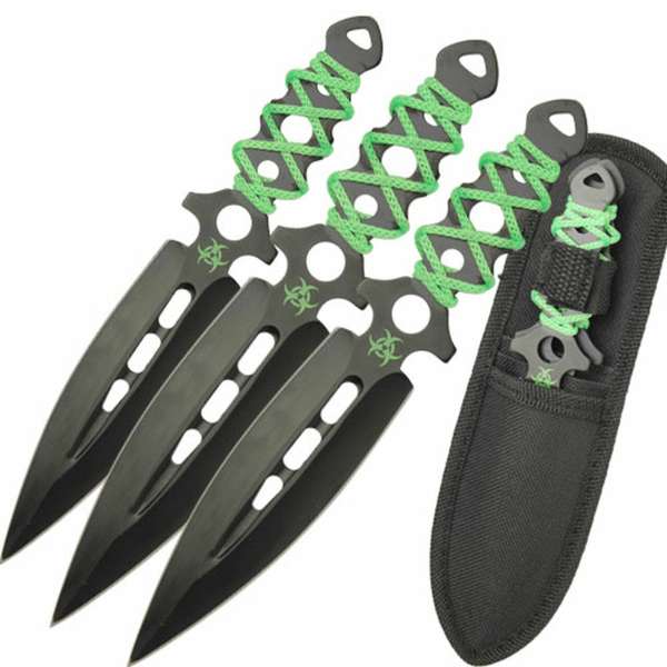 EW-3728 - Biohazard Zombie Throwing Knife Set