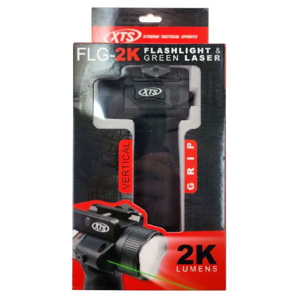 FLG-2K - 2000 Lumen Flashlight & Green Laser Vertical Grip - Image 2