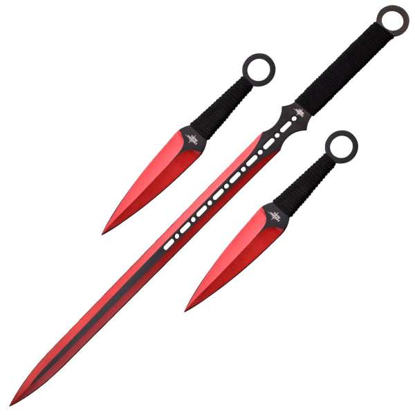 FM 644RD - Fantasy Master 28" Fantasy Sword and 6" Thrower Set with Sheath - Image 2
