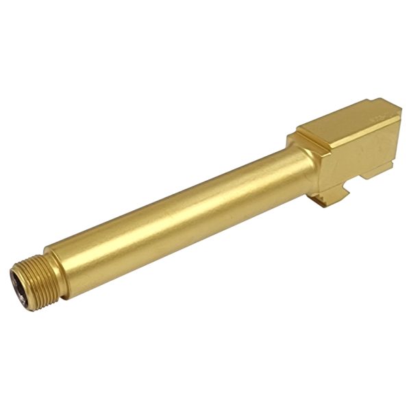 G17-BART-G - GLOCK® G17 GEN 1-4 Threaded Tin (Gold) Match Barrel