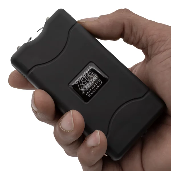 LB-800-BK  96 Mill Black Rechargeable Stun Gun & Flash Light