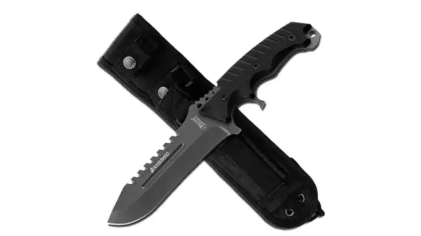 M 2003G   11.72" GREY TITANIUM COATED FIXED BLADE KNIFE