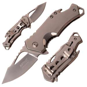MT-A882SCH - MTech Spring Assisted Knife Silver