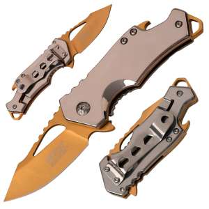 MT-A882SGD - MTech Spring Assisted Knife Gold&Silver