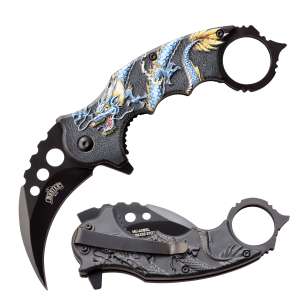 MU-A119BL - Master USA Hawkbill Spring Assisted Dragon Knife