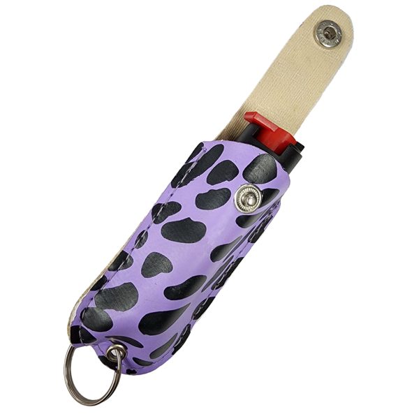 OM2 PPLP -  Keychain Pepper Spray .5 oz Purple Leopard