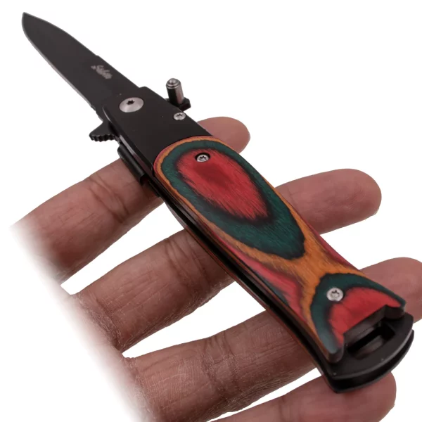 P-109-BPK-A - Tiger USA Spring Assisted Stiletto Style - Image 2