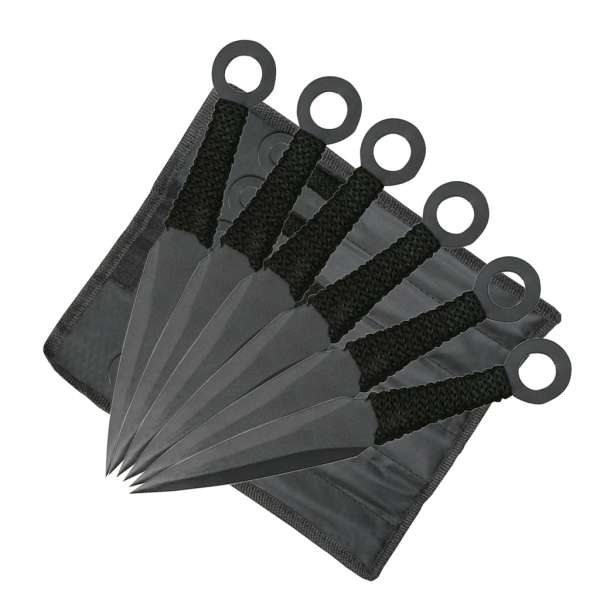 RC 086-6 - 6.5" Black Throwing Knife Set Of 6 - Image 2