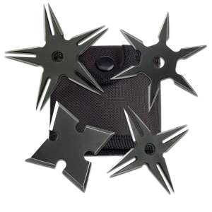 RC 108-4B - 2.5" Black Throwing Star Set of 4