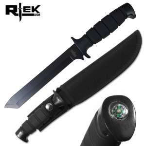 RT 360-B - 12" Hunting Survival Knife with Sheath & Compass