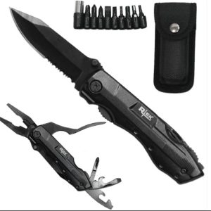 RT 8219 - Rtek Multi Tool Pocket Knife with Pliers Bottle Opener Screwdrivers & Sheath